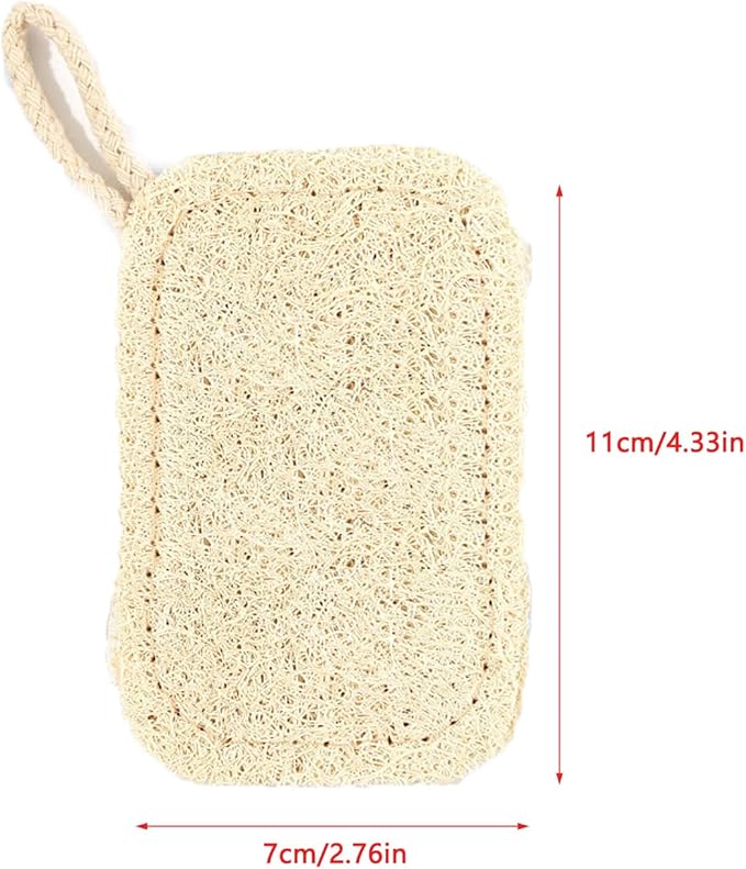 3 Pack Natural Non Scratch Scrub Sponge Eco Friendly and Compostable Plant Fiber Loofah Dish Sponge Natural Kitchen Sponges Scrubbers for Dishes Biodegradable Cleaning Sponges