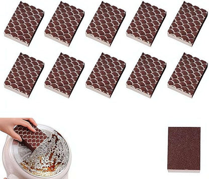 Magic Emery Cleaning Sponge Double Sided Scrubber for Kitchen Heavy Stain Removal Rust and Scale Eraser for Pots Sinks Ovens Cookware Kitchen Cleaning