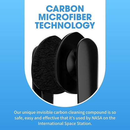 Peeps Glasses Cleaner - for Eyeglasses, Reading Glasses, and More - Lens Cleaner with Carbon Microfiber Tech-Injected Red-2 Count (Pack of 1)
