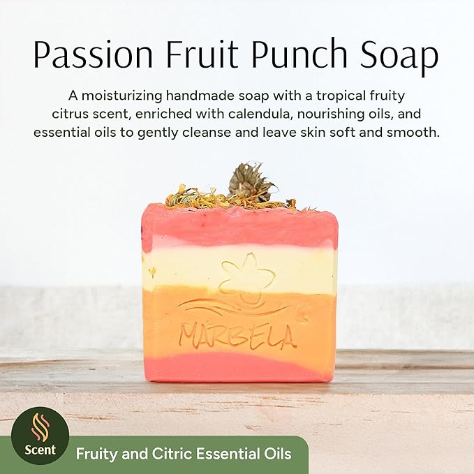 Marbela Cosmetics Handmade Soap - Passion Fruit Punch - Soap Bar 3.5 oz