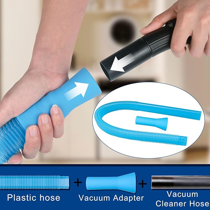 Dryer Vent Cleaner Kit Dryer Lint Vac Attachment with Dryer Vent Hose, Compatible with Most Vacuum Cleaner - Ultimate Dryer Lint Removal Tool & Vacuum Attachment for Home Dryer Vent Cleaning System