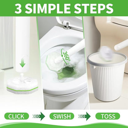 80 Count Toilet Bowl Wand Refills for Clorox, Disposable Toilet Brush for Clorox Wand Cleaning System, Upgrade Toilet Bowl Cleaner Refill Pads for Closestool Cleaning,No Falling Apart,Rainforest Rush