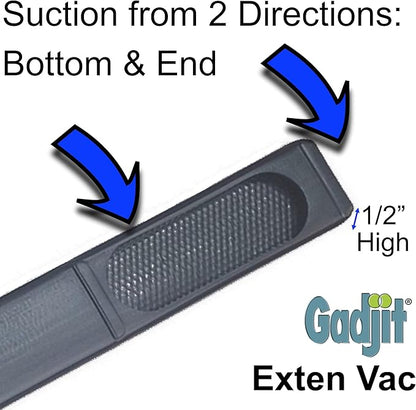 Gadjit Exten Vac Vacuum Extension Attachment, 36" reach, Black (Black)
