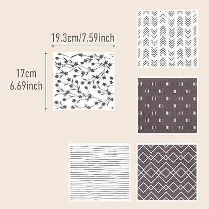 Mabor 5 Pcs Swedish Dishcloths for Kitchen Geometric Washable Dish Rags Reusable Cleaning Paper Towels Absorbent Counter Dish Cloth Kitchen