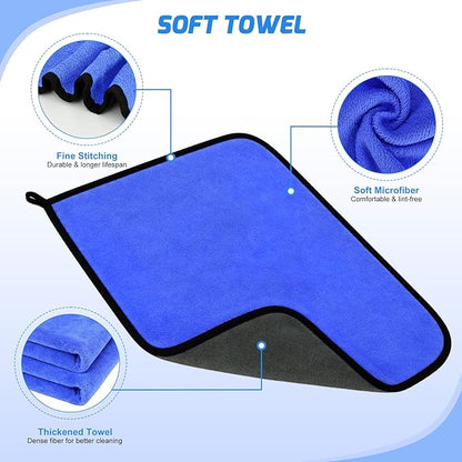 Nilight 15PCS Car Detailing Kit Auto Cleaning Tools Wash Set with Storage Carry Bag Beginners Easy to Use for Interior Exterior Car Care Clean Windshield Dashboard Seat Air Vents Wheels Tires, Blue