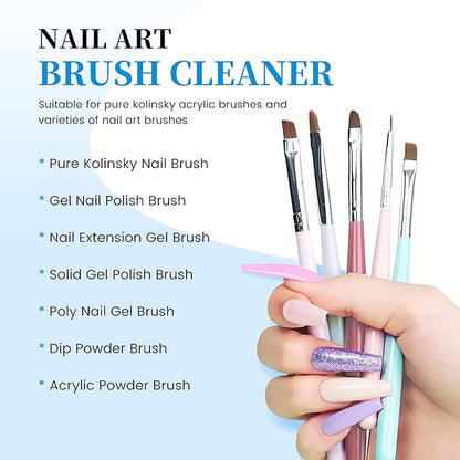 40ml Nail Brushs Cleaner Easy to Clean Brushes Professional Nail Brush Cleaner for Gel and Acrylic Nail Brush Cleaning or Home Nail Salons (1pcs)