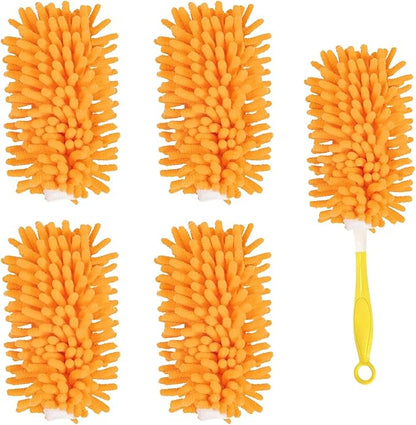Reusable Duster Refill Compatible with Swiffer Hand Duster, 360 Heavy Duty Duster Refills, Microfiber Washable Dusters Refills for Swiffer Extended Handle, 4 Pack (Handle is Not Included)