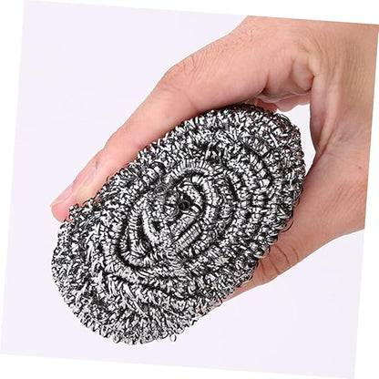 Alipis 2pcs Stainless Steel Kitchen Cleaning Balls Heavy Duty Dish Scrubbers Spiral Design Rust-Resistant Scourers for Pots and Pans for Tough Kitchen Cleaning Tasks