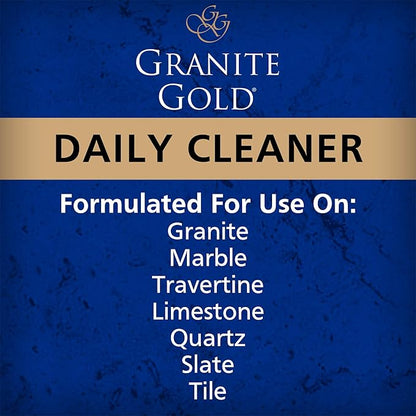 Granite Gold Daily Cleaner for Granite,Marble & Other Natural Stone & Quartz Surfaces,32 Ounces,(Pack of 2)