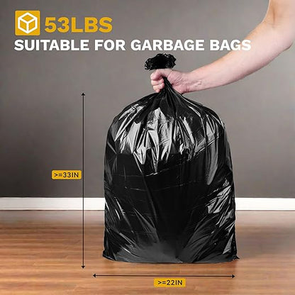 YITAHOME Outdoor Trash Bin with Layered Lid & Drip Tray 33 Gallon, Resilient Waterproof Garbage Can for Kitchen, Patio, Deck, and Backyard (Black)
