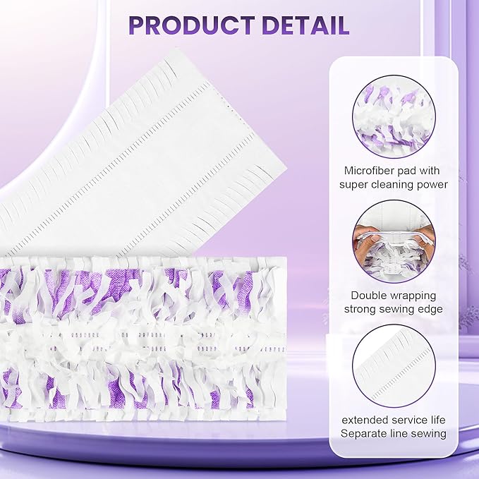 12 Pack Disposable Power Mop Refills Compatible with Swiffer Power Mop, for Swiffer Power Mop Pads, for Floor Cleaning, Unscented & Thickened Pads