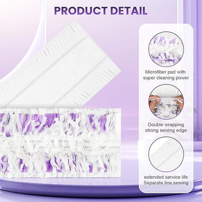24 Pack Disposable Power Mop Pads Refills Compatible with Swiffer Power Mop Multi-Surface Replacement Mopping Refills Pads for All Hard Floor Cleaning