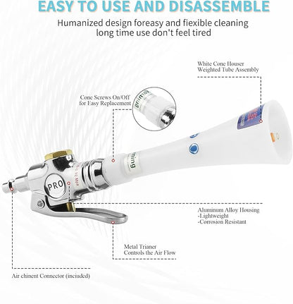 GOCCIDA Tornado mini,Car Cleaning Gun Trumpet Head High Pressure Dryer Blow Gun,Car Cleaning Air Gun Kit,Vortex Air Cleaning Tool for Quickly Blasts Dirt