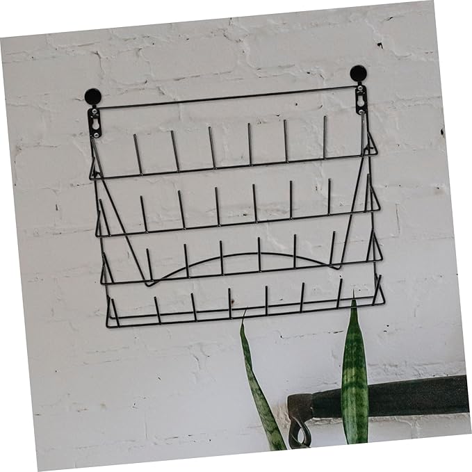 Wall Mounted Storage Rack 10.8X15.7X4.9 Inches Iron Lab Drying Rack Pegboard with Hanging Organizer Basket for Glassware Storage and Laboratory Use