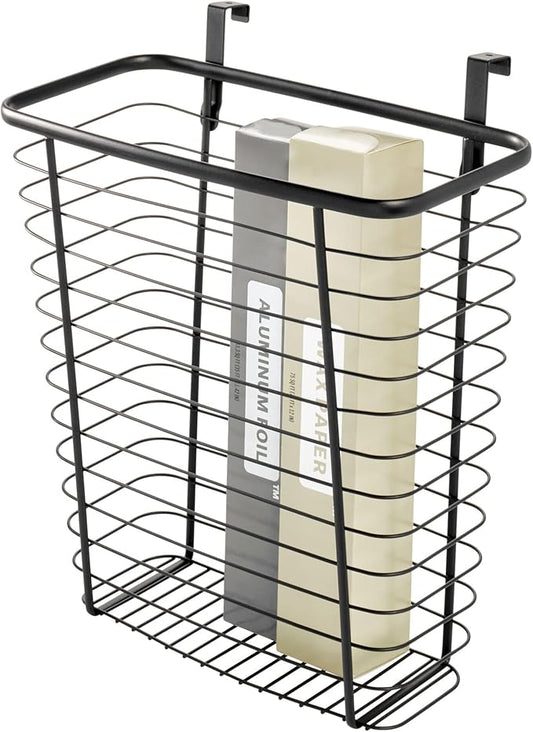 iDesign Metal Over-the-Cabinet Basket for Kitchen Storage - Matte Black