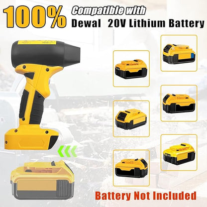 Mini Jet Dry Blower Turbo Fan for Dewalt 20V Max Battery, 130000RPM Cordless Portable Handheld Fan Blowers for Car, Leaf Blower, Cleaning, Camping, Workshops, Lawns (Battery not Included)