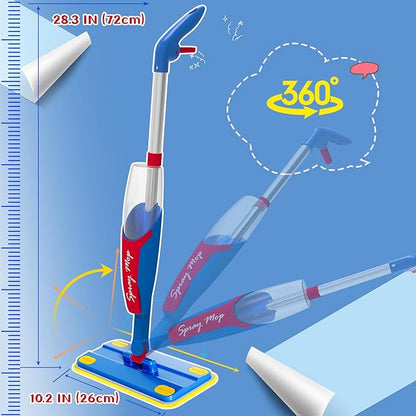 Kids Mop, Toddler Cleaning Toy Set, Mini Size Mop for Kids that Really Works, Educational and Pretend Play Montessori Toys Gift for Boys Girls