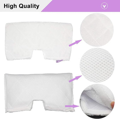 10 Pack Washable Steam Mop Pads Replacement for Shark Steam Pocket Mops S3501 S3601 S3550 S3801 S3901 S3601D S3801CO S3901D S3455K S2902 SE450