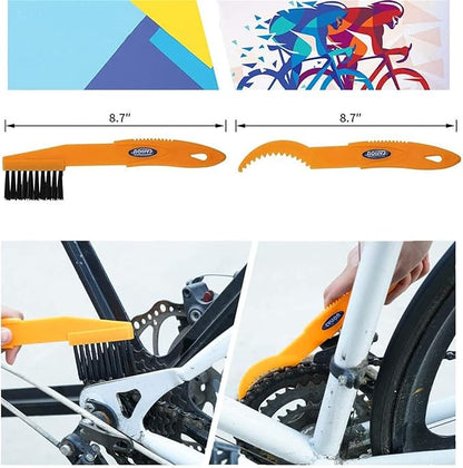 focopot Bike Cleaning Kit (9pcs), Including Chain Cleaner for Cycling,Bicycle Clean Brush Tools for Mountain/MT/Road/BMX Bike