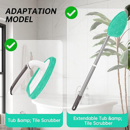 3 Pack tub and Tile Scrubber Replacement-Compatible with Scotch Brite tub and Tile Scrubber Refill. (Green)