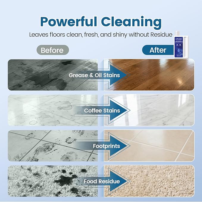 CPLIKE Floor Cleaning Solution Compatible with Dreame All Wet Dry Vacuum Cleaners & Robot Vacuums, Multi-Surface Floor Cleaner for Dreame Vacuum and Mop, 33.8 fl oz