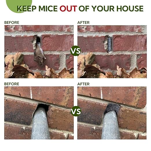 Steel Wool Mice Control - 3 Pack 3'' x 11Ft Steel Wool 0000 - Fine SteelWool Included Work Gloves & Scissors - Mouse Wall Hole Filler for Home, Garden & Garage