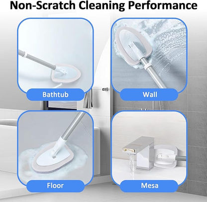 6 Pack Scrubber Refill Compatible with Scotch Brite Tub and Tile Scrubbers, Replacement Scrubber Refill Pads, Non-Scratch and Reusable Bathtub,for Cleaning Tub, Tile, Wall and Floor (Only Refills Pad)
