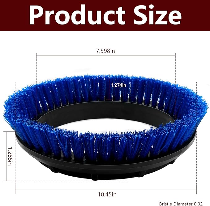 2 Pack 237058 Blue Crimped Polypropylene Scrub Orbiter Brush Replacement for Oreck Commercial ORB550MC, ORB600MW and ORB700MC Orbiter Floor Machines, for Bissell BGEM9000