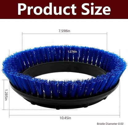 2 Pack 237058 Blue Crimped Polypropylene Scrub Orbiter Brush Replacement for Oreck Commercial ORB550MC, ORB600MW and ORB700MC Orbiter Floor Machines, for Bissell BGEM9000