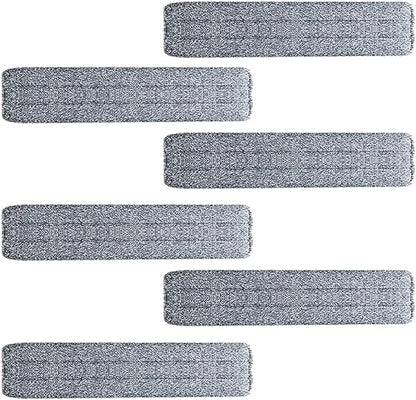 Wet Mop 24" Microfiber Mop Heavy Duty Floor Pads Replacement Kit 6 Pack Reusable Mop Head