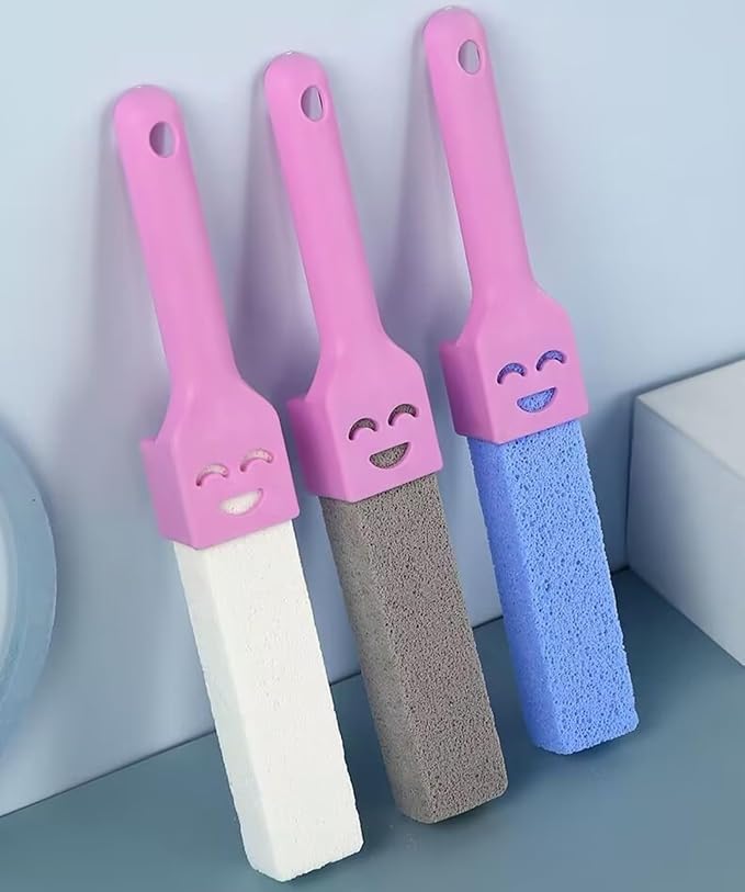 Pumice Cleaning Stick, Cleaning Brush for Cleaning Toilets, Scouring Stick for Bathroom and Kitchen Surfaces, Non-Scratch Cleaning Tool, 10.43"x1.38"x0.98" (Pink 2)