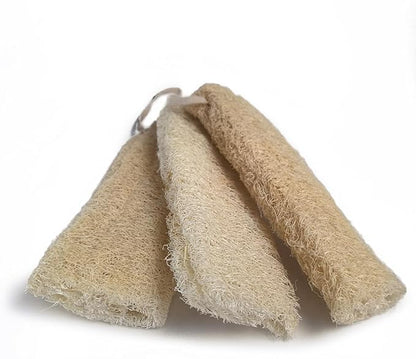 Large Size Natural Loofah Sponge, 3-Pack Loofah Sponges, Natural Body Scrubber for Men and Women, Non Toxic Loofa for Dishwashing