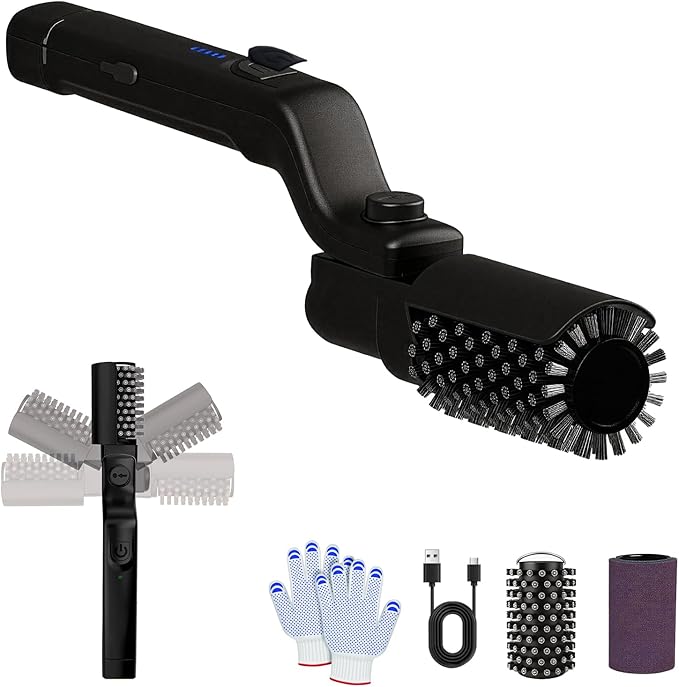 Vahrelo Grillmaster Pro Electric BBQ Grill Brush, Cordless Rotary Cleaner, 300 350 400 RPM Speeds, 180 Degree Adjustable Head, Type C Charging for Outdoor Grates