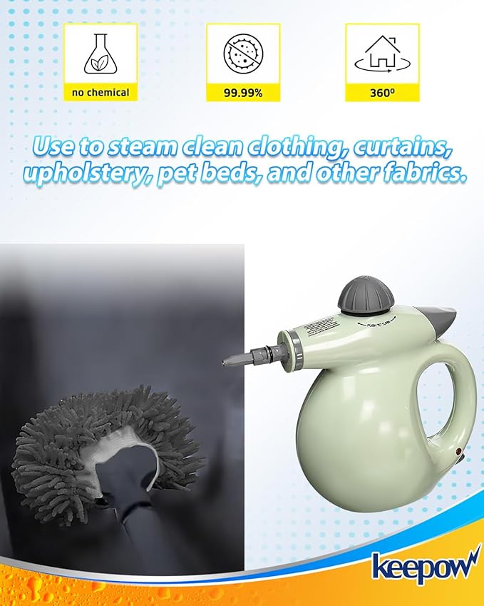 6 PCS Microfiber Cloth for Handheld Steam Shot Steam Cleaner Accessories Reusable Washable Steam Mop Pads Compatible with Bissell Steam Shot Omni Fit for Wagner Fit for McCulloch Steamer Attachments