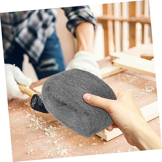 2 Rolls of Coarse Steel Wool Pads Reusable Wire Cleaning Wool for Rust Removal Polishing Wood and Metal Surfaces Flexible Wire Mesh Buffing Tool