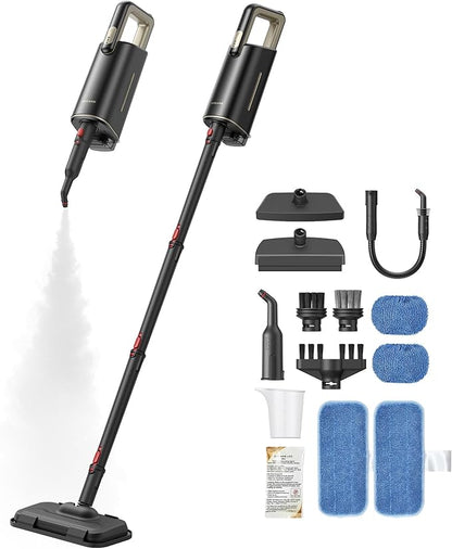 DREAME SH10 Steam Mop with Detachable Handheld Steamer, 13-in-1 Portable Steam Cleaner, 3.8 lbs Lightweight Body, 15sec Steam-Up, 212℉ Steam Cleaning, 350ml Water Tank, Steam Safety System