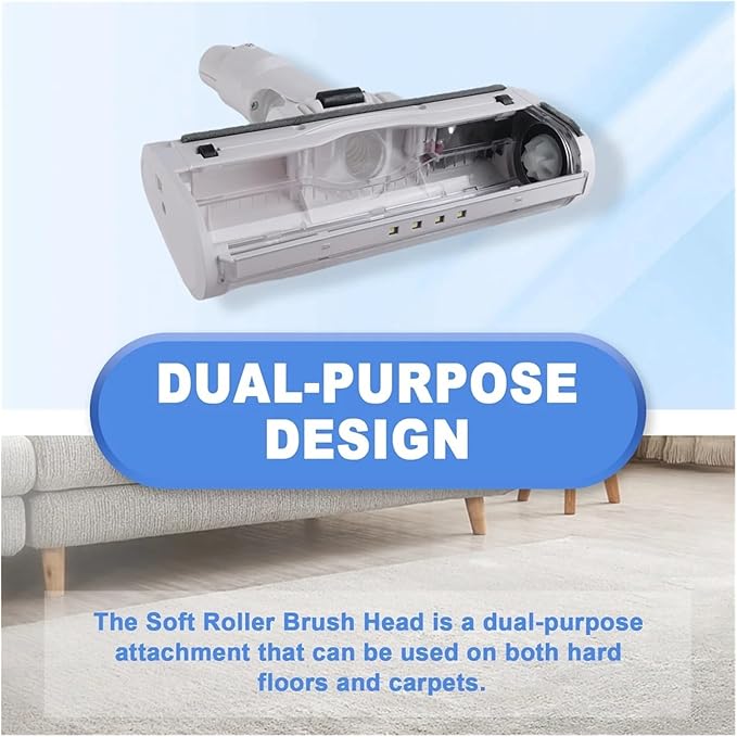 Y15AFor ，Compatible for Xiaomi， V8/V9B/V9P/V11/G9 Vacuum Cleaner Electric Floor Brush Head LED Light Cleaning Brush