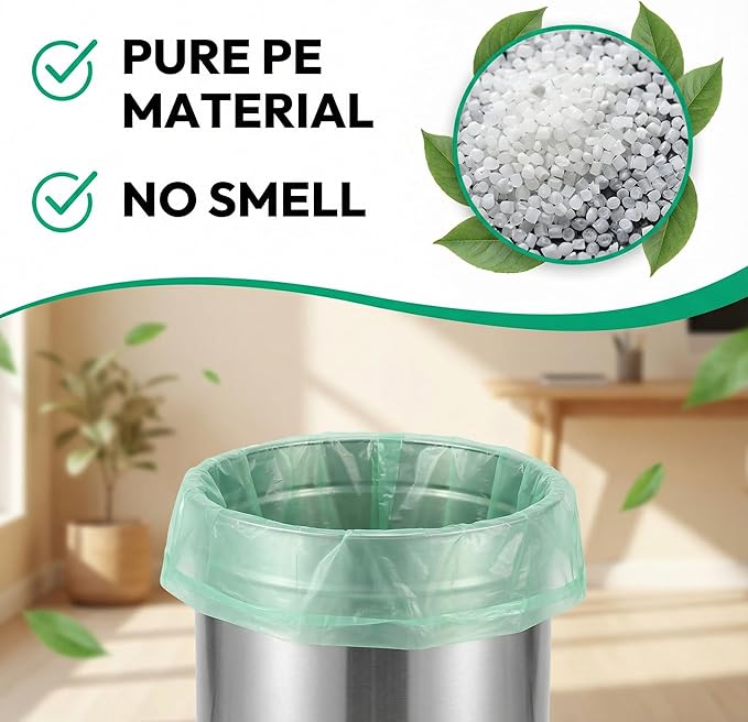Small Trash Bags 1.2 Gallon: YHEEL Bathroom Trash Bags Unscented Small Garbage Bags Strong Leak-Proof Trash Liners for Office Bedroom - 150 Counts