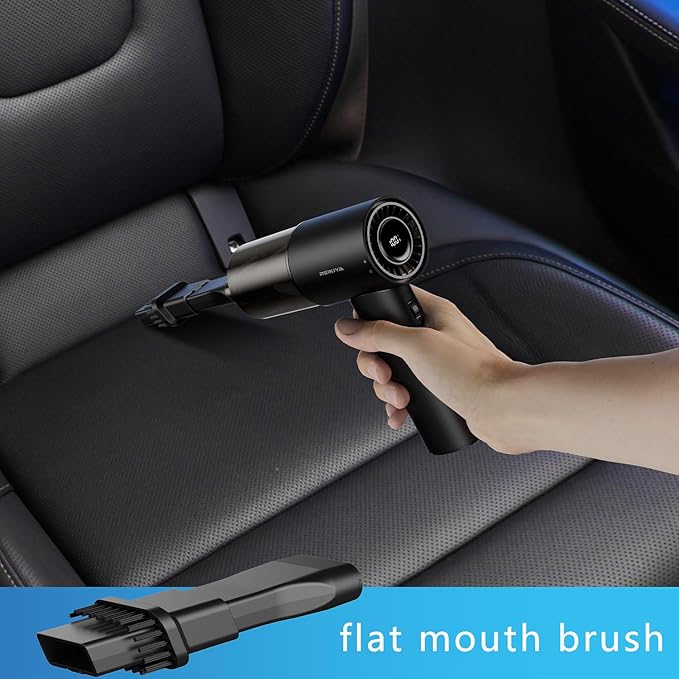 REIKIYA Compressed Air Duster,Speed of 118000RPM Electric Air Duster Air Blower Vacuum Cleaner, Mini Hand Held for Keyboard Car Home