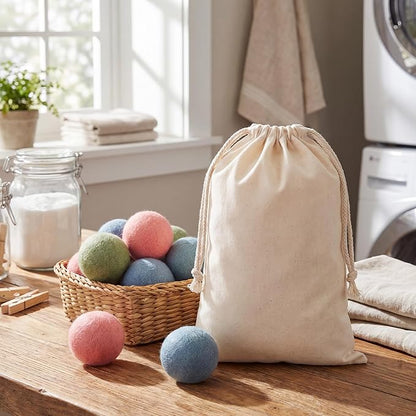 13 Pcs Wool Dryer Balls 2.5 Inch 4 Colors Laundry Balls for Dryer Reusable Natural Fabric Softener with Bags Reduce Wrinkles Static Drying Time Clothes Laundry