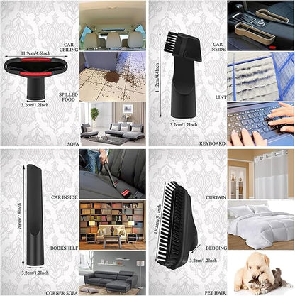 Household Cleaning Kit Attachments Vacuum Cleaner Accessories Universal Vacuum Hose Adapters Flexible Crevice Tool for Dryer Lint Vent Trap Cleaner