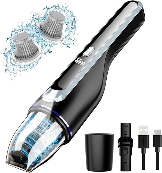 DRECELL Handheld Vacuum Cordless, Car Vacuum with Brushless Motor & 14000Pa Suction, 1.2lbs Lightweight, LED Light, Slim Mini Vacuum Cleaner for Car Home Pet