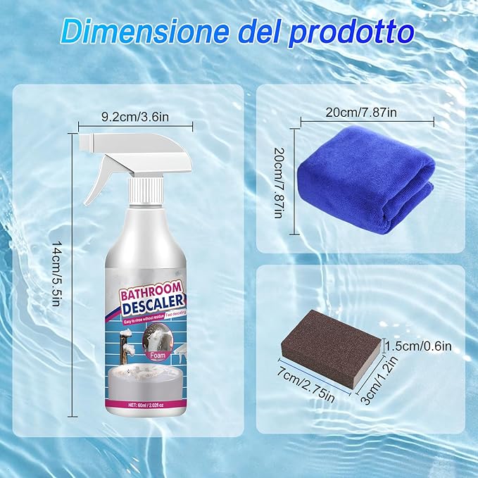 Eadwe Bathroom Descaler Cleaner, 2026 New Multipurpose Stubborn Stains Cleaner, Bathroom Descaler Cleaners, Bathrooms Cleaning Foam Spray for Kitchen Bath Sink Glass (3)