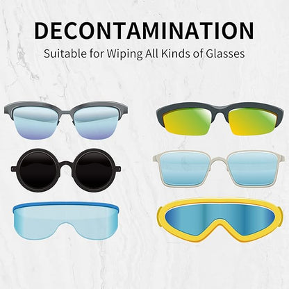 30 Pieces Mini Sun Glasses Eyeglass Microfiber Cleaner Glasses Soft Brush Tool Accessories Mini Spectacles Brush Cleaning Tool Eyeglasses Cleaner Microfiber Cleaning Clip, 5 Colors