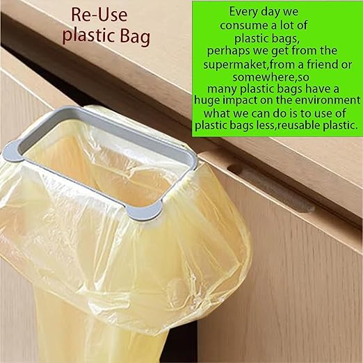 NeilBee Stylish Cute Hanging Trash Bag Holder fits Kitchen cabinets Perfectly， Drill-Free and Tool-Free for Fast Installation, Effectively Freeing up Kitchen Counter and Cabinet Space.