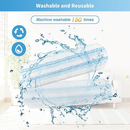 6 Pack Microfiber Mop Pads for O-Cedar H2prO Flat Mop System, Washable and Reusable Mop Replacement Heads for Floor Deep Cleaning, Mop Pad Refills for Wet Dry Floor