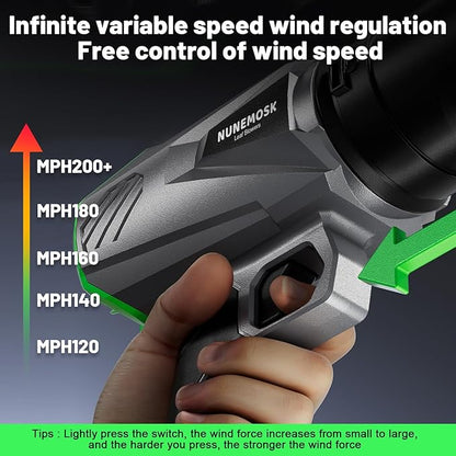 Leaf Blower Cordless with Battery and Charger, 1000,000RPM Mini Leaf Blower, Fast Charger & Extended Nozzle Design, Handheld Lightweight Blowers for Lawn Care,Patio Cleaning,Car,Leaves,Dust (Grey)
