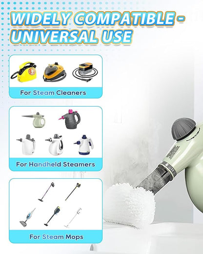 KEEPOW Universal Microfiber Cloths for Handheld Steam Cleaner Attachments Compatible with Bissell Steam Shot Omni Fit fr Wagner Fit fr PurSteam Fit fr Phueut Steamers Washable Rags 10 Pack
