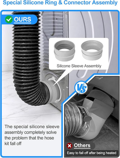 Dryer Vent Hose and Cleaning Kit,Dryer Vent Cleaner Kit,Dryer Vacuum Hose Attachment with Dryer Lint Brush and Dryer Cleaning Hose,Dryer Duct Cleaning Kit,Dryer Lint Cleaner,Dryer Vent Kit,Dryer Vent