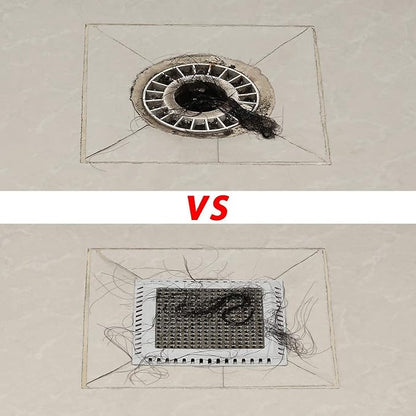 Shower Hair Catcher/Drain Strainer/Drain Hair Catcher Shower Cover for Bathroom Floor Drain, Stainless Steel and Silicone (4 inch, Black)